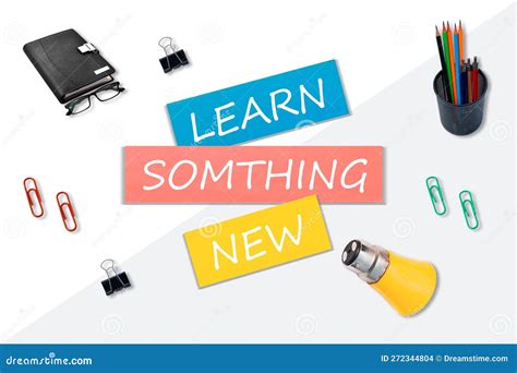 Motivational Concept Words Learn Something New Stock Illustration