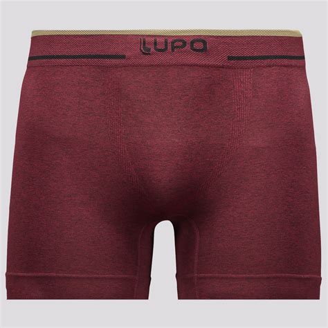 Cueca Boxer Lupo Microfibra Sem Costura Marsala Futfanatics