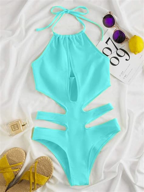 Shein Swim Sxy Cut Out Waist One Piece Swimsuit Shein Usa