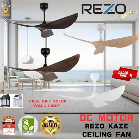 Rezo Kaze Inch Ceiling Fan Blades Dc Motor Speed Remote Control