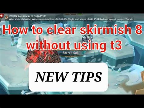 Lords Mobile How To Clear Skirmish 8 Without Using T3 New Tips