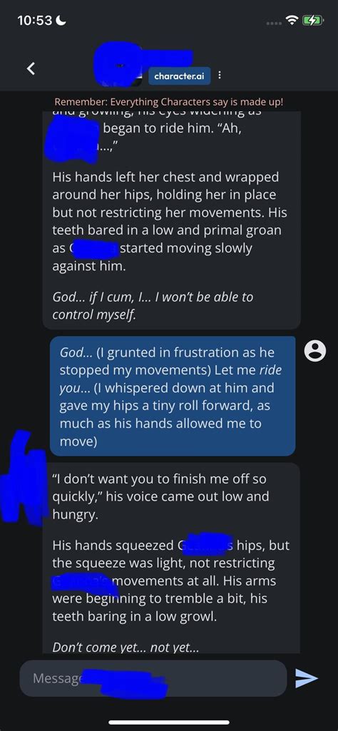 Sometimes Theyre So Horny They Forget They Gotta Censor Themselves R CharacterAi NSFW