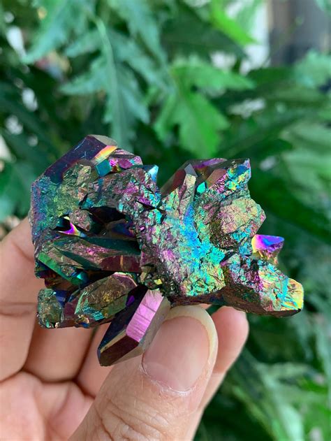 Aura Rainbow Quartz Clusters Grade A Rainbow Aura Quartz Etsy