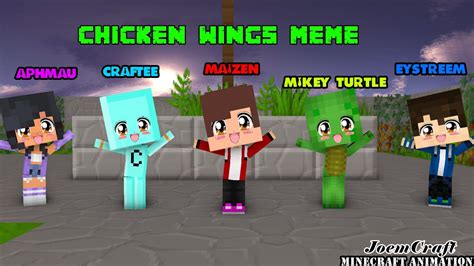 Aphmau Craftee Maizen Mikey And Eystreem Chicken Wings Meme Herotonight Minecraft