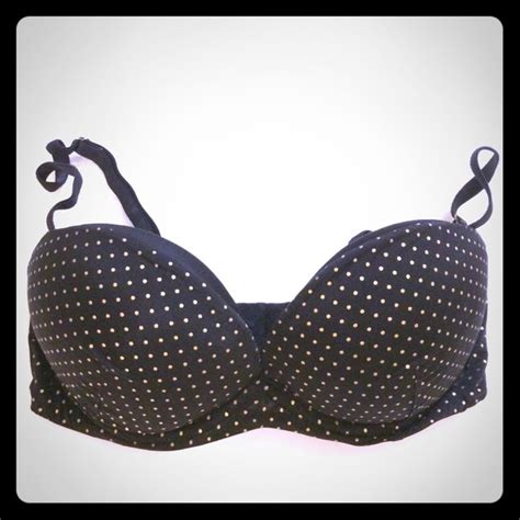 66 Off Handm Other Black And Gold Polka Dot Bra From Sarahs Closet On