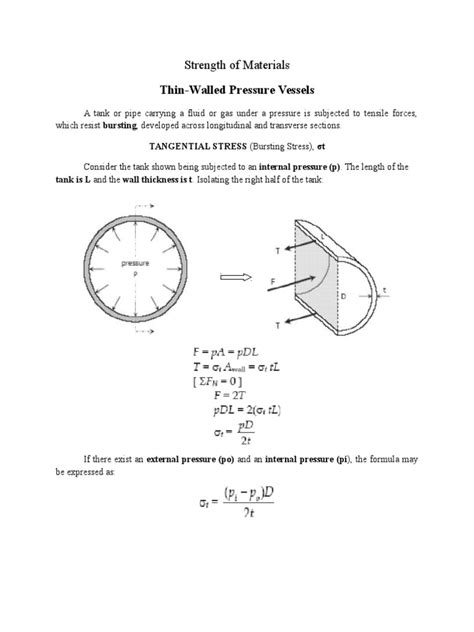 Thin Walled Pressure Vessels | Stress (Mechanics) | Mechanical Engineering 