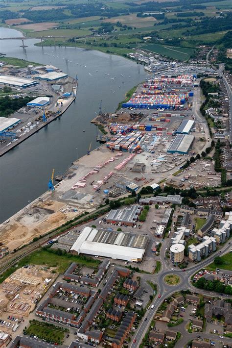 Ipswich Aerial Image Port Of Ipswich On The West Bank Of The River