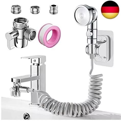 Set Waschbecken Duschkopf Roscid Modus Handbrause Wassersparend