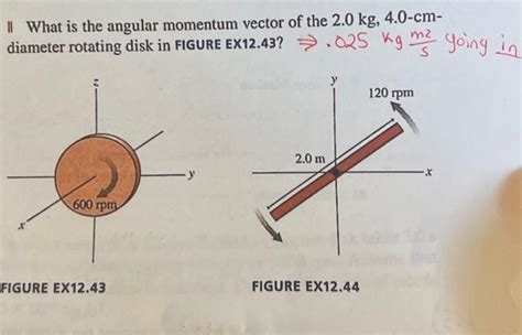 Solved II What is the angular momentum vector of the 2.0 | Chegg.com