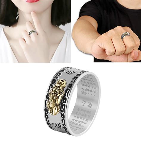 Snapklik Feng Shui Ring Feng Shui Pixiu Mantra Ring Pixiu Rings