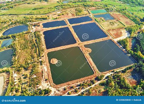 Bacino Idrografico O Bacini Idrici Artificiale Vista Aerea Fotografia