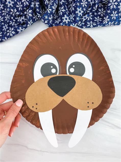 Paper Plate Walrus Craft For Kids [Free Template]