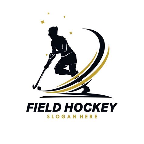 Woman Field Hockey Silhouette logo design template 44851500 Vector Art ...