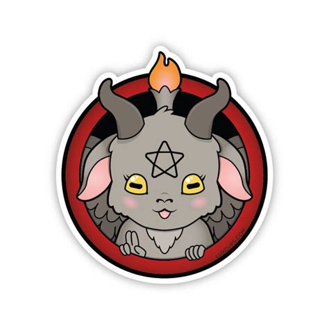 Baphomet Sticker Halloween Weather Proof Vinyl Sticker Cute Baphomet