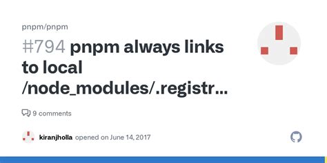 Pnpm Always Links To Local Node Modules Registry Npmjs Org Folder