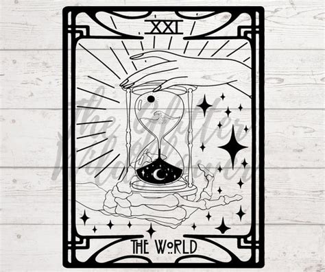 The World Tarot Card Instant Download Tarot Card Art Digital Etsy