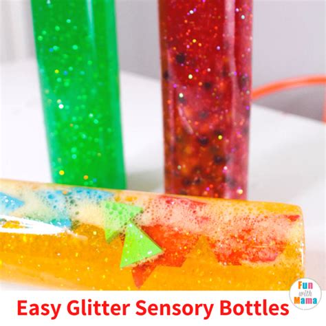 Super Simple Glitter Sensory Bottle Tutorial Fun With Mama