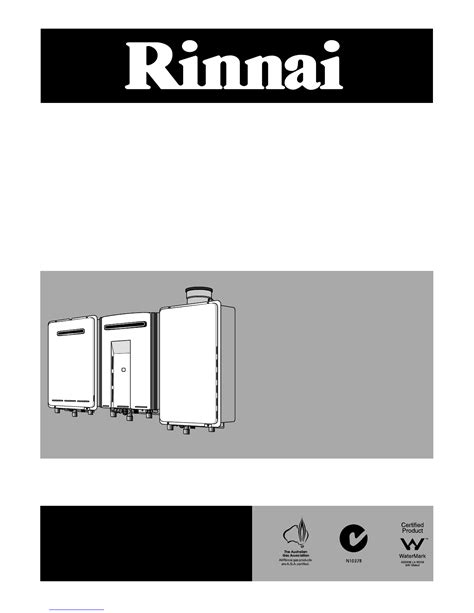 User Manual Rinnai Infinity English Pages