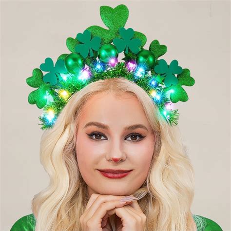 Amazon GORTIN Light Up St Patrick S Day Headband Green LED