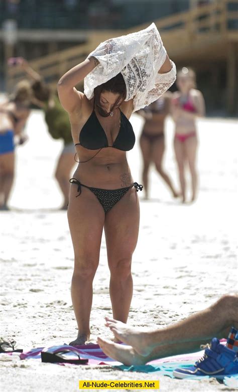 Deena Nicole Cortese In Black Bikini On The Beach