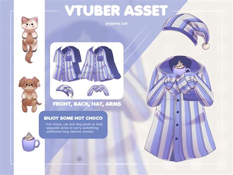 Vtuber Asset Pyjama Set Blue Nerdsidestories Leen S Ko Fi Shop Ko Fi ️ Where Creators