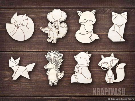 Трафарет лисичка - 79 фото
