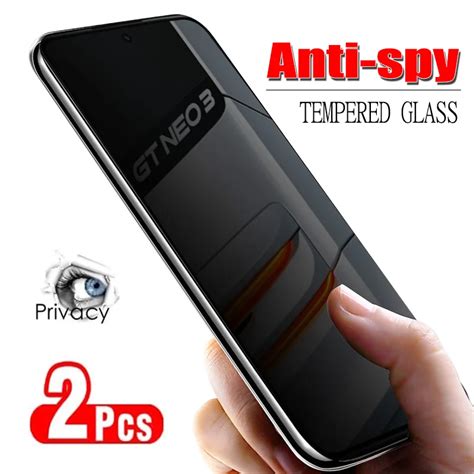 2 Stuks Anti Glare Privacy Gehard Glas Voor Oppo Realme GT2 Master