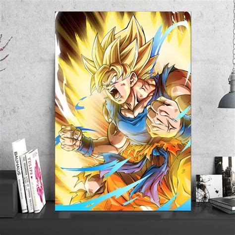 Cuadro Decorativo Dragon Ball Z Goku Ssj Clasico X Cm Meses Sin