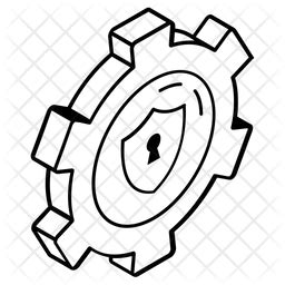 Network Security Design Icon - Download in Isometric Style