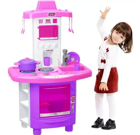 Kit Cozinha Infantil Completa Pia Fogão Forno Sai Agua Frete grátis