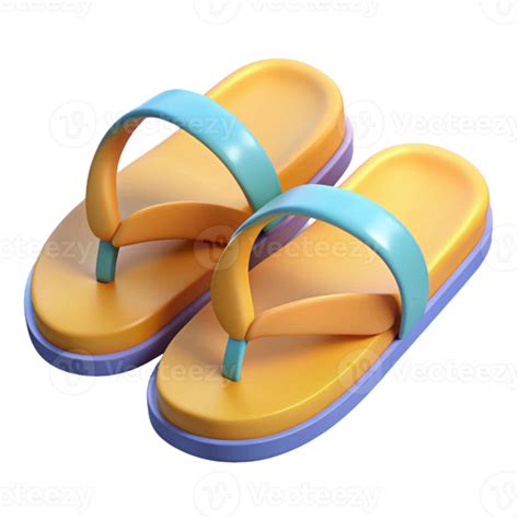 3d Icon Illustration Of Flip Flops 43216232 Png