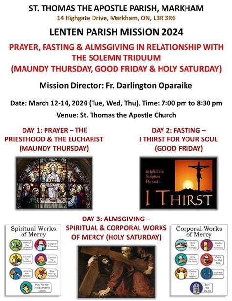 St Thomas The Apostle Lenten Parish Mission 2024 St Thomas The Apostle Church Markham 12