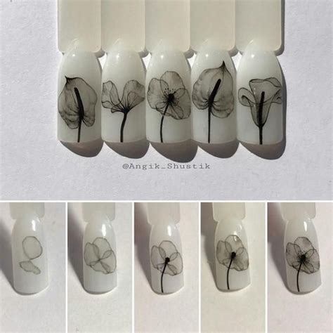 Маникюр с цветами: лучшие рисунки на ногтях (фото) | Flower nail art ...