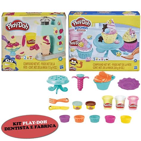 Play Doh Mini Sorveteria Divertida E Cupcake Colorido Hasbro Submarino