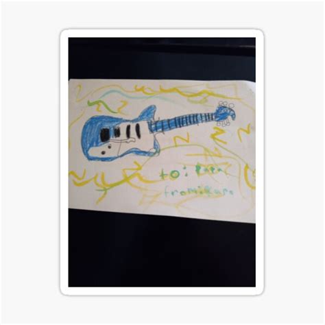 "Papa's favorite guitar" Sticker for Sale by artofkara | Redbubble