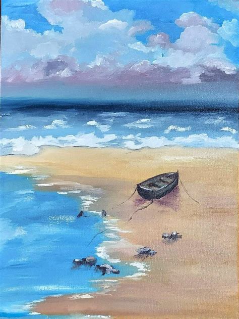 Sea shore Painting by Vanda Orlova - Jose Art Gallery