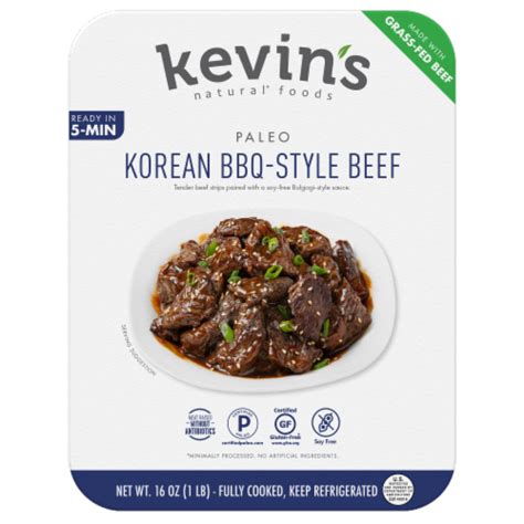 Kevins Natural Foods Paleo Korean Bbq Style Beef Fully Cooked Entree