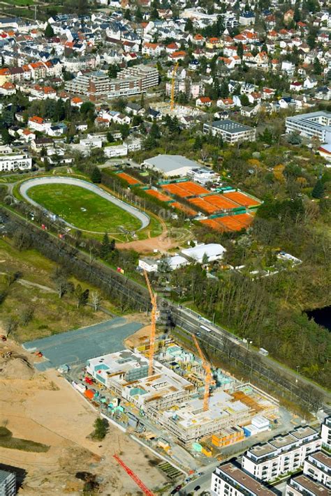 Luftaufnahme Darmstadt Konversions Baustelle Gebäudekomplex der