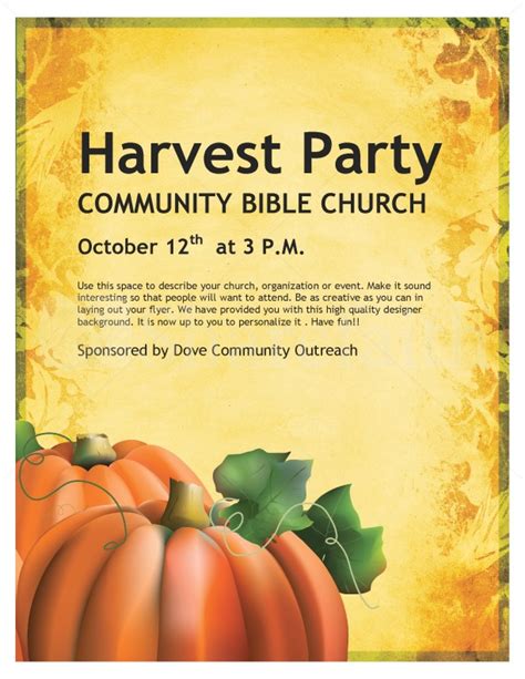 Harvest Celebration Church Flyer