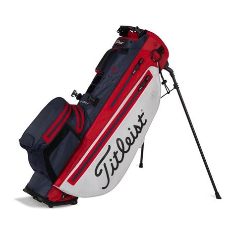 Titleist Players 4 Plus StaDry Standbag Weiss Dunkelblau Rot Golf