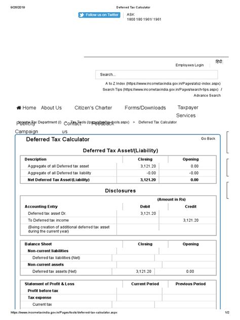 Deferred Tax Calculator | PDF | Deferred Tax | Taxes