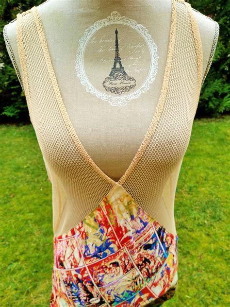 Jean Paul Gaultier 1995 Safe Sex Forever Comic Comics Tattoo Mesh Net Dress For Sale At 1stDibs