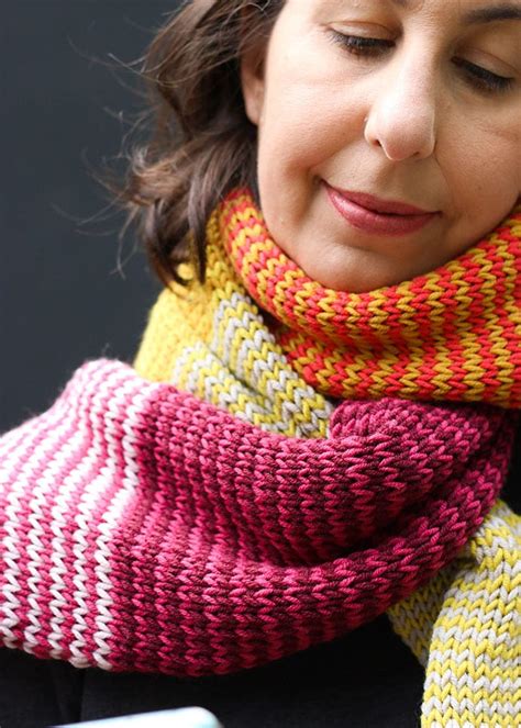 Mini Stripes Scarf Knitting Pattern My Poppet Makes