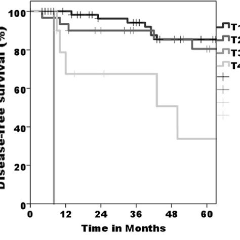 Overall Survival Based On The Tumor Size P 0001 For T4 Download