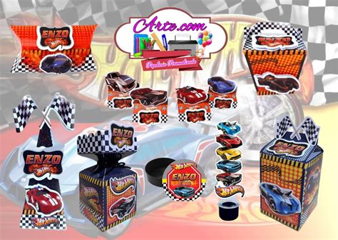 Kit Festa Hot Wheels Itens Lembrancinhas Personalizadas