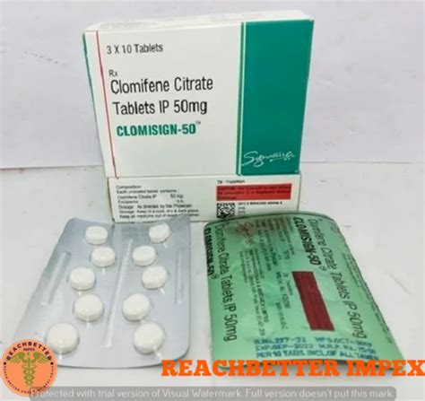 CLOMISIGN 50 CLOMIFENE TABLET Packaging Size 1 10 Dose 50MG At 35