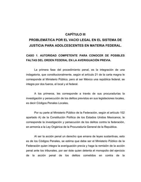 problemática por el vacío legal en el sistema de