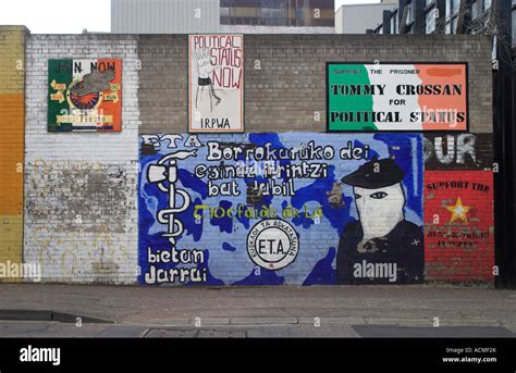 Damaged Murals Several damaged republican murals on the Falls Road ...