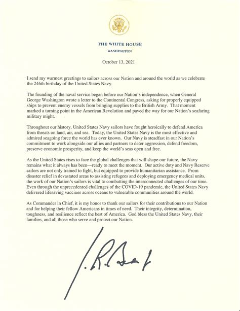 President Joe Biden S Birthday Message To The U S Navy United States