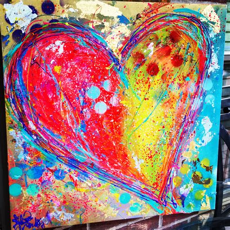 Pin by Jamie Anthony on Hearts in 2024 | Heart art painting, Heart art projects, Heart painting